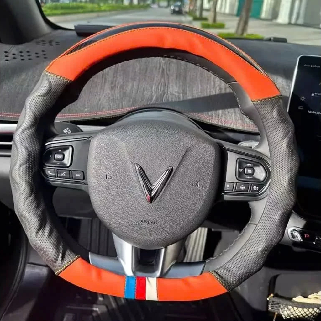Bọc Vô Lăng Ô Tô DCUT Cho Xe Vinfast VF3 VF5 VF6 VF7 VF8 VF9 VFe34 Phong Cách Thể Thao Chống Trượt Bảo Vệ Vô Lăng