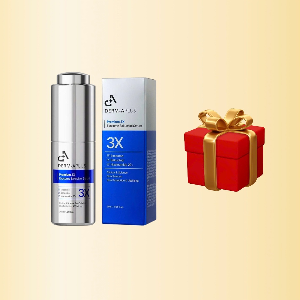 A133_( KÈM QUÀ) Serum chống già DERM A PLUS Premium 3X Exosome Bakuchiol Serum(30ml)