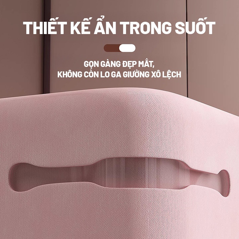 Kaleis Kẹp Giữ Ga Giường Chống Tuột Trong Suốt – Kẹp Cố Định Góc Ga Vô Hình, Giữ Ga Phẳng Lì – Set 4 Cái