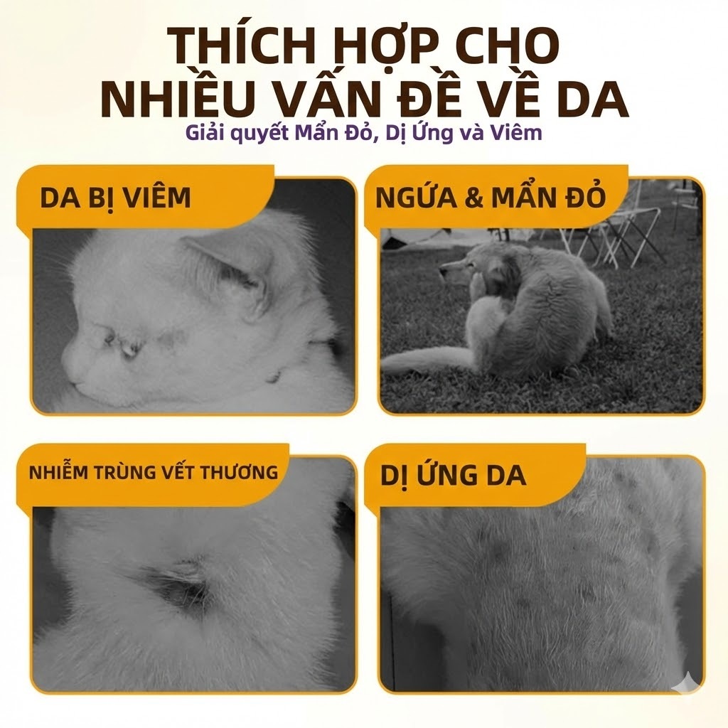 Cassiel Pet Dung Dịch Xịt Trị Nấm Cho Chó Mèo Phòng Ngừa Bệnh Do Ve Và Bọ Chét Hỗ Trợ Phục Hồi Vết Thương