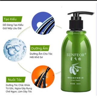 Gel tạo kiểu dưỡng ẩm Kem dưỡng ẩm Đầu dầu Chăm sóc tạo kiểu tóc giúp tóc bồng bềnh, giành cho tóc xoăn