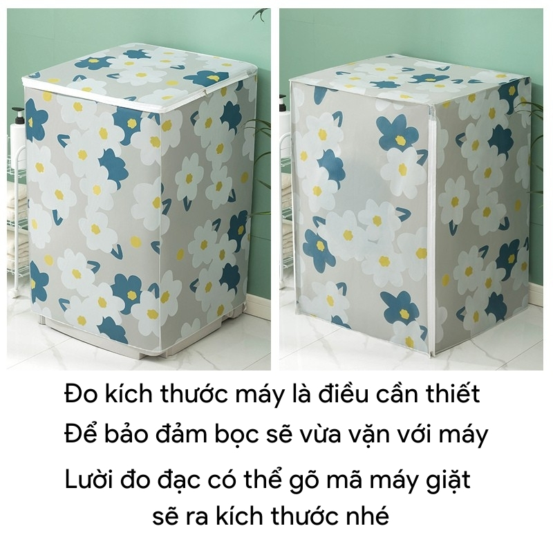 Bọc Máy Giặt Cửa Ngang Cửa Trên 7-15kg Chống Bụi Chống Nước, Áo Trùm Máy Giặt Peva Bảo Vệ Máy Giặt