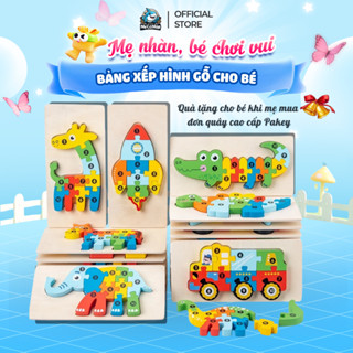 [Quà tặng không bán] Đồ Chơi tranh ghép hình gỗ, miếng xếp hình gỗ nhiều màu, nổi số giúp bé phát triển tư duy