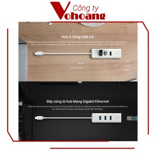 TP-Link UE330C - Hub USB Type-C ra 3 cổng USB-A 3.0 & Mạng Gigabit Ethernet