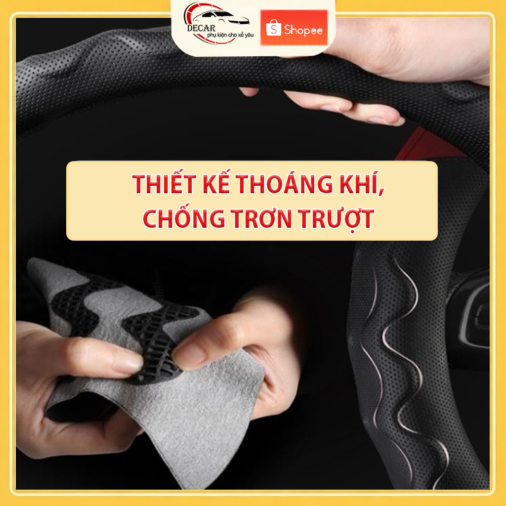 Bọc Vô Lăng Ô Tô DCUT Cho Xe Vinfast VF3 VF5 VF6 VF7 VF8 VF9 VFe34 Phong Cách Thể Thao Chống Trượt Bảo Vệ Vô Lăng