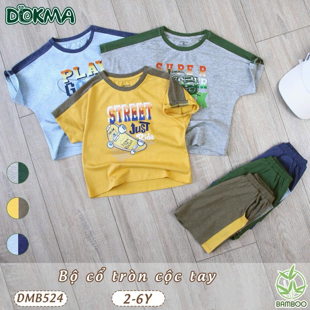 (11-22kg, 2-6Y) Bộ Cộc Tay Dokma Bé Trai DMB524 DB1442 DB1445 DB2713 DB1626