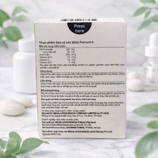 ✅ [Chính Hãng] Ferrovit C - Viên uống bổ máu, bổ sung sắt cho phụ nữ có thai và trẻ em