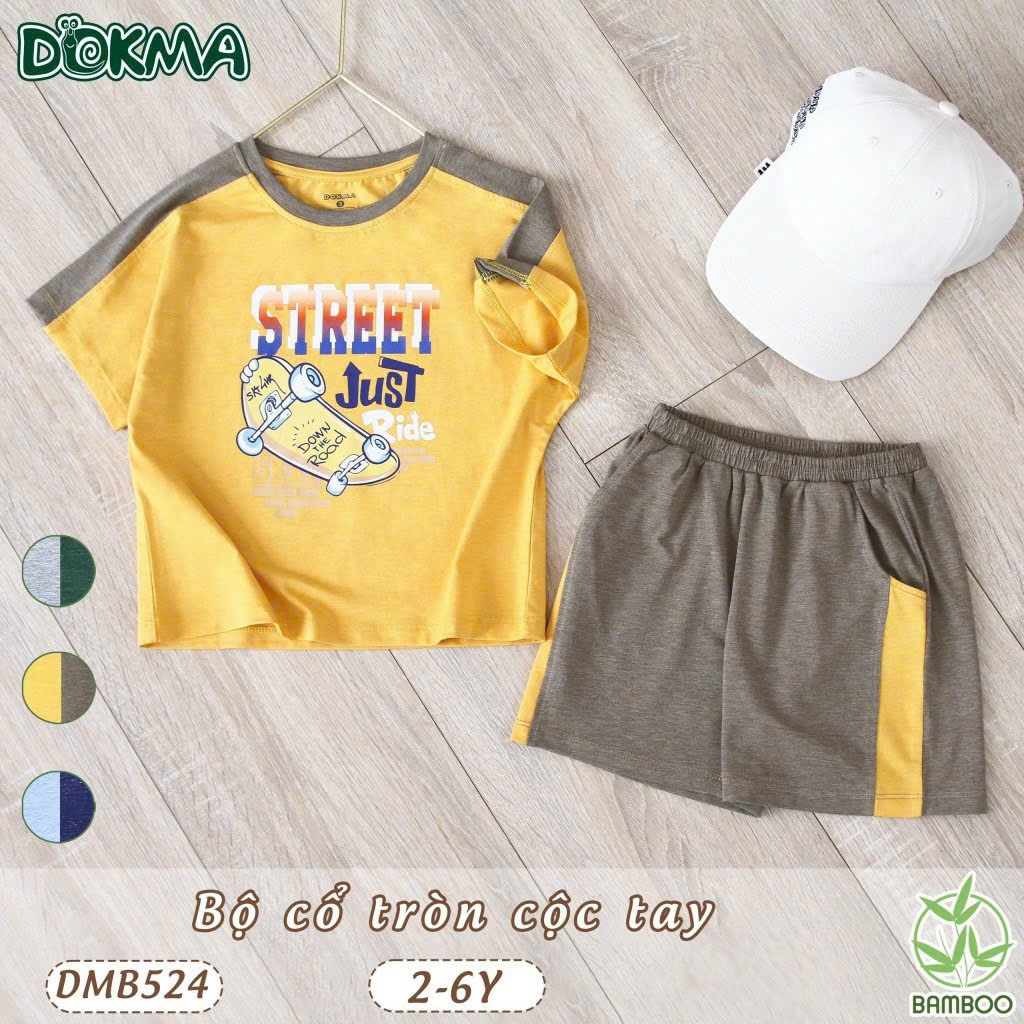 (11-22kg, 2-6Y) Bộ Cộc Tay Dokma Bé Trai DMB524 DB1442 DB1445 DB2713 DB1626