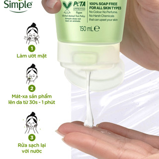 Sữa Rửa Mặt Simple Refreshing Facial Wash Dịu Nhẹ, Dành Cho Da Nhạy Cảm 150ml Duduhouse