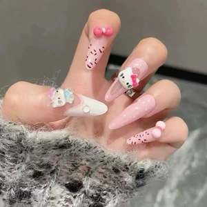 Nailbox [ Mã M32 ] Nailbox Hello Kitty Cham Nổi - From Hạt Gạo Dài Siêu Xinh Với Thiết Kế Dễ Thương Và Màu Sắc Tươi Sáng