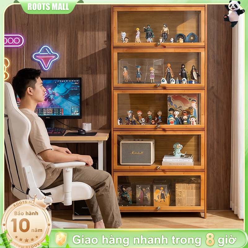 Tủ Trưng Kệ Tre Đa Năng 5 Tầng Chịu Lực Tốt Lý Tưởng Để Sách Đồ Chơi Sưu Tập Vật Phẩm Trang Trí