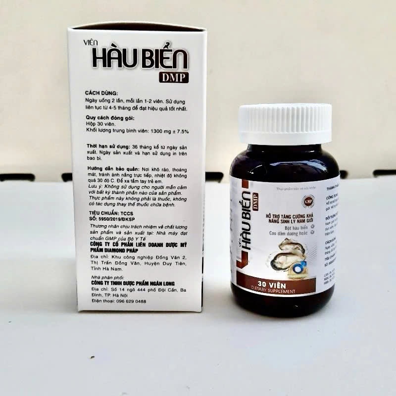 Hàu Biển DMP Chính Hãng Cao Cấp Hộp 30 Viên ✅ Viên uống bổ thận nam tráng dương lâu ra chống xuất sớm CÓ CHE
