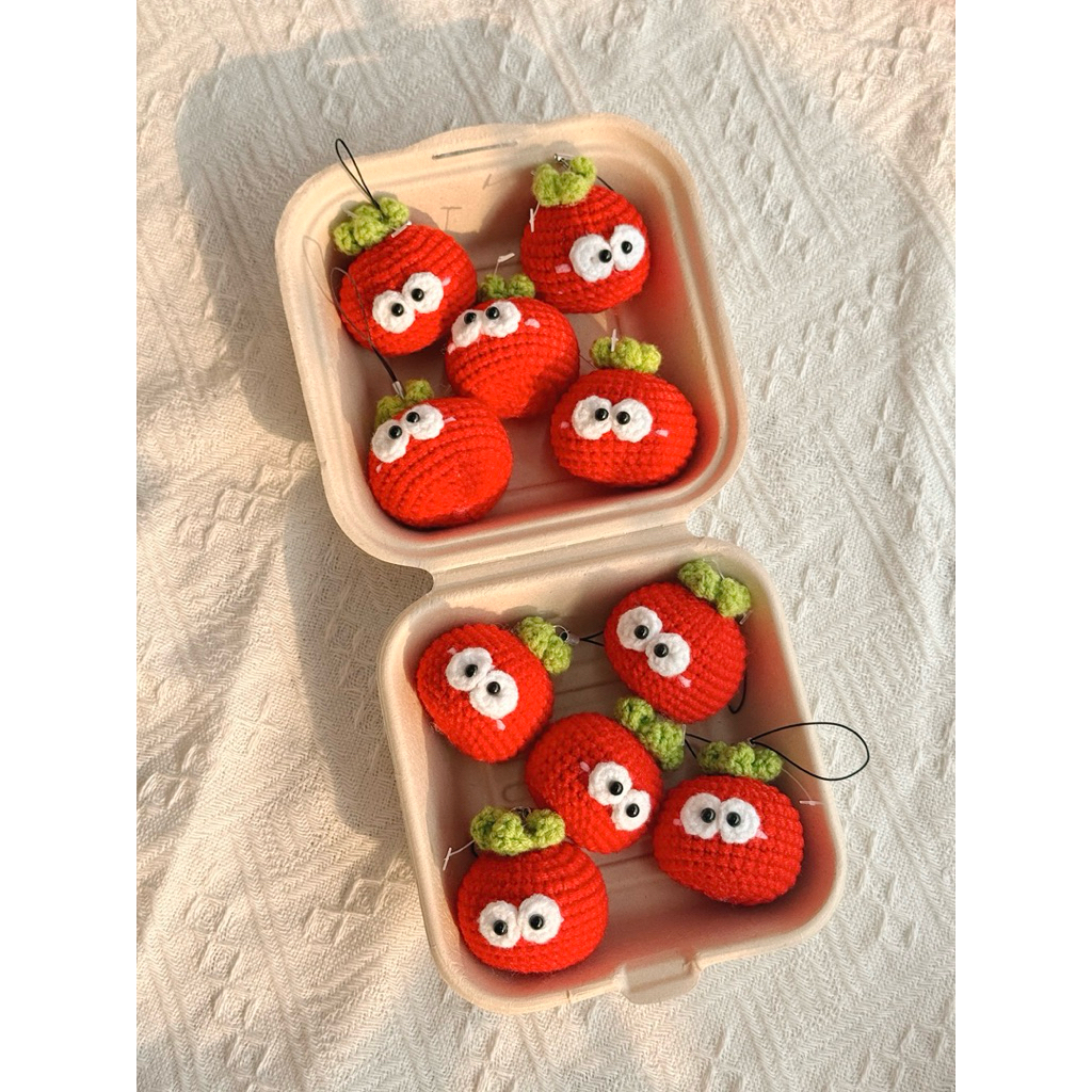 Móc Khoá Len Handmade Nấm Nhung Tổng Hợp Thập Cẩm Hình Thú Dễ Thương Mini Animal Haste Quà Tặng Bạn Bè