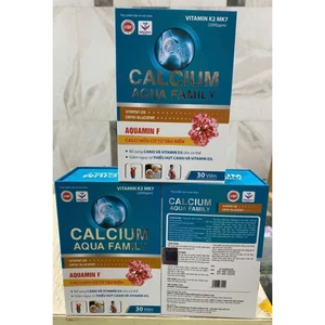 Canxi Aqua Family Aquamin F Chính Hãng Hộp 30 Viên - Viên uống Calcium + Vitamin D3K2 xương khớp chắc khỏe cao lớn