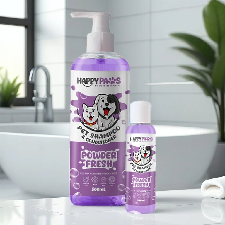 Sữa tắm cho chó mèo hương hoa oải hương happy paws, 500ml