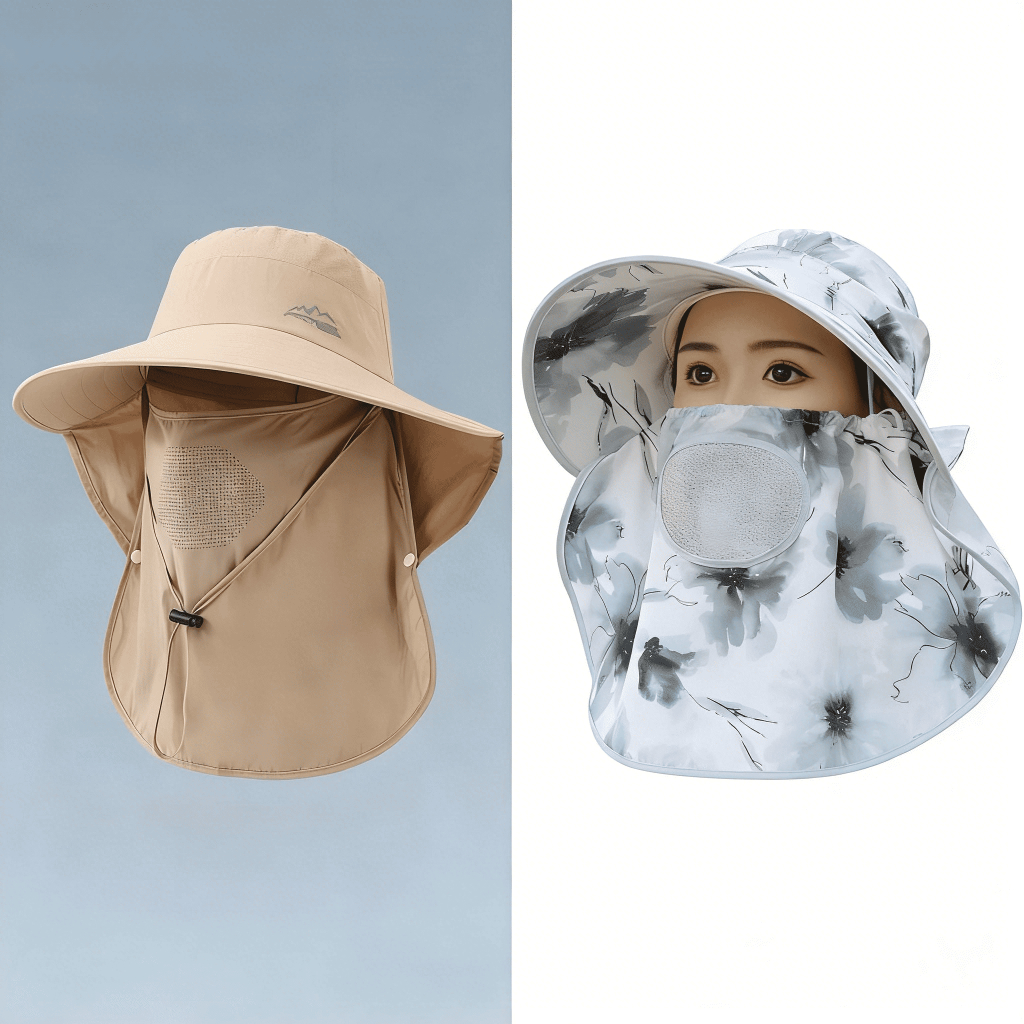 Mũ Nón Lưỡi Trai Chống Nắng Nam Nữ Che Mặt Cổ UPF50+ Combo Đôi Ưu Đãi 15%