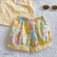 Set Bộ Cổ Vuông Sát Nách Cho Bé Gái Chất Thô Lụa