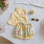 Set Bộ Cổ Vuông Sát Nách Cho Bé Gái Chất Thô Lụa