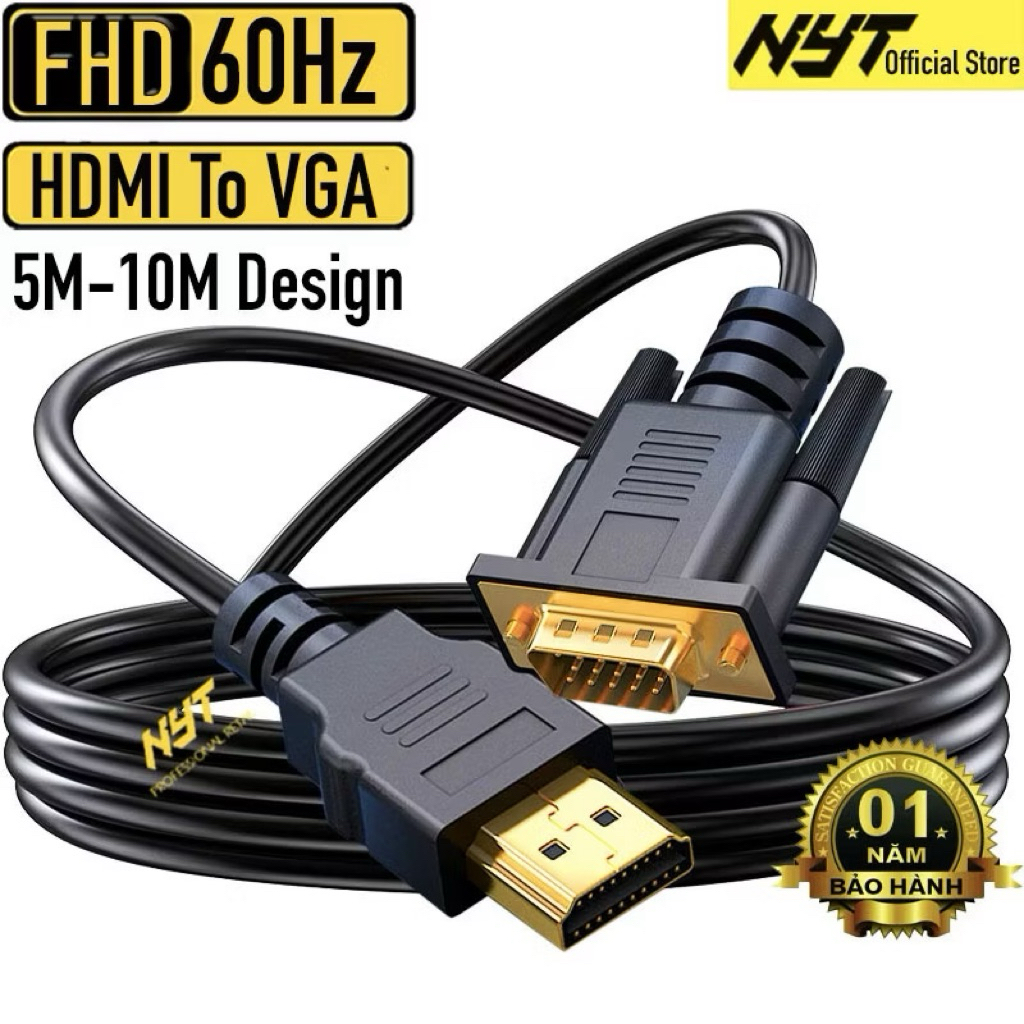 Dây Cáp HDMI Sang VGA Dài 0.5M - 10M ID Tech H2V101