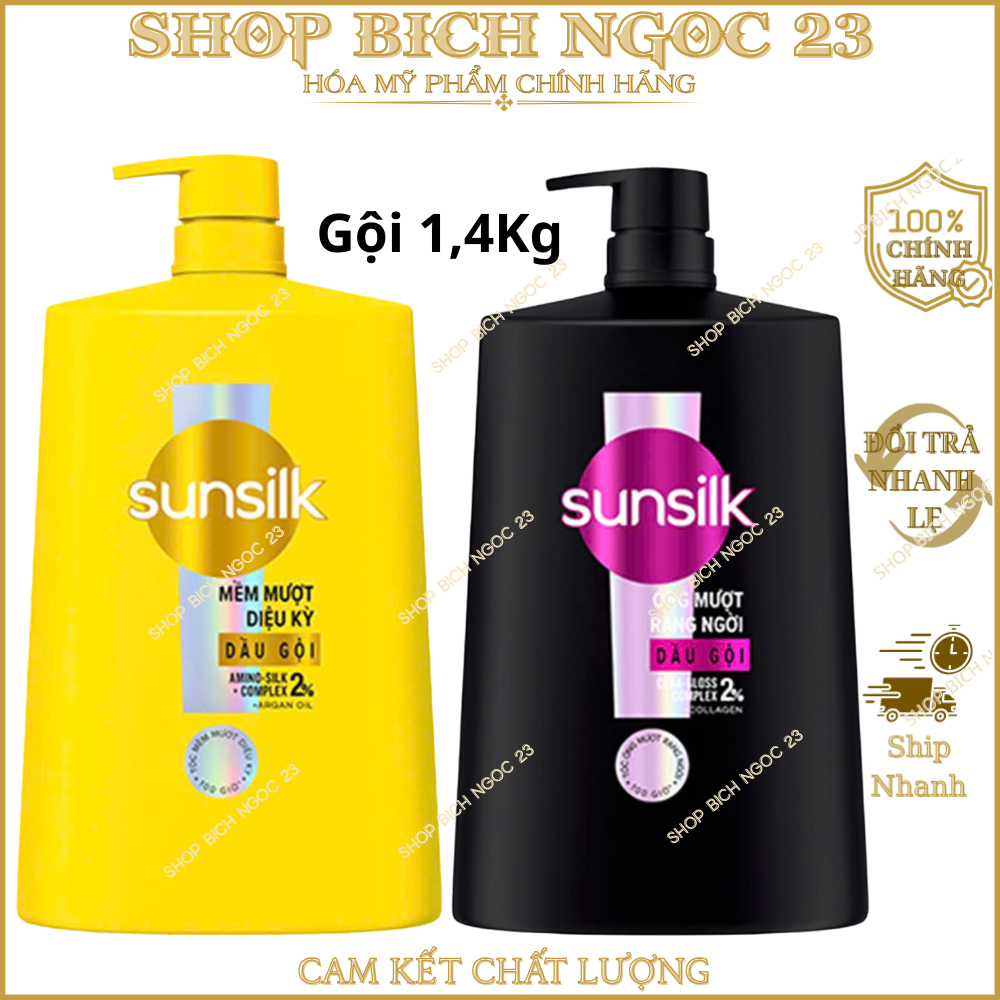 Dầu Gội SunSilk suôn mượt óng ả 1.4Kg