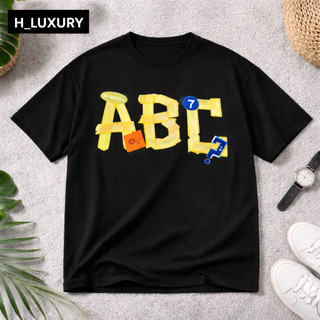Áo Thun Cổ Tròn Unisex Form Đẹp In Chữ ABC Street Style Form Chuẩn Hot Trend Phối Đồ Cực Chất