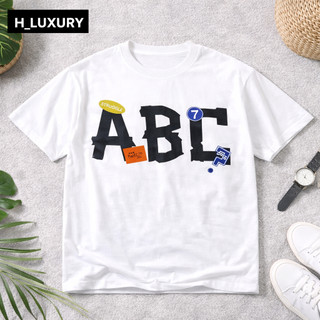 Áo Thun Cổ Tròn Unisex Form Đẹp In Chữ ABC Street Style Form Chuẩn Hot Trend Phối Đồ Cực Chất