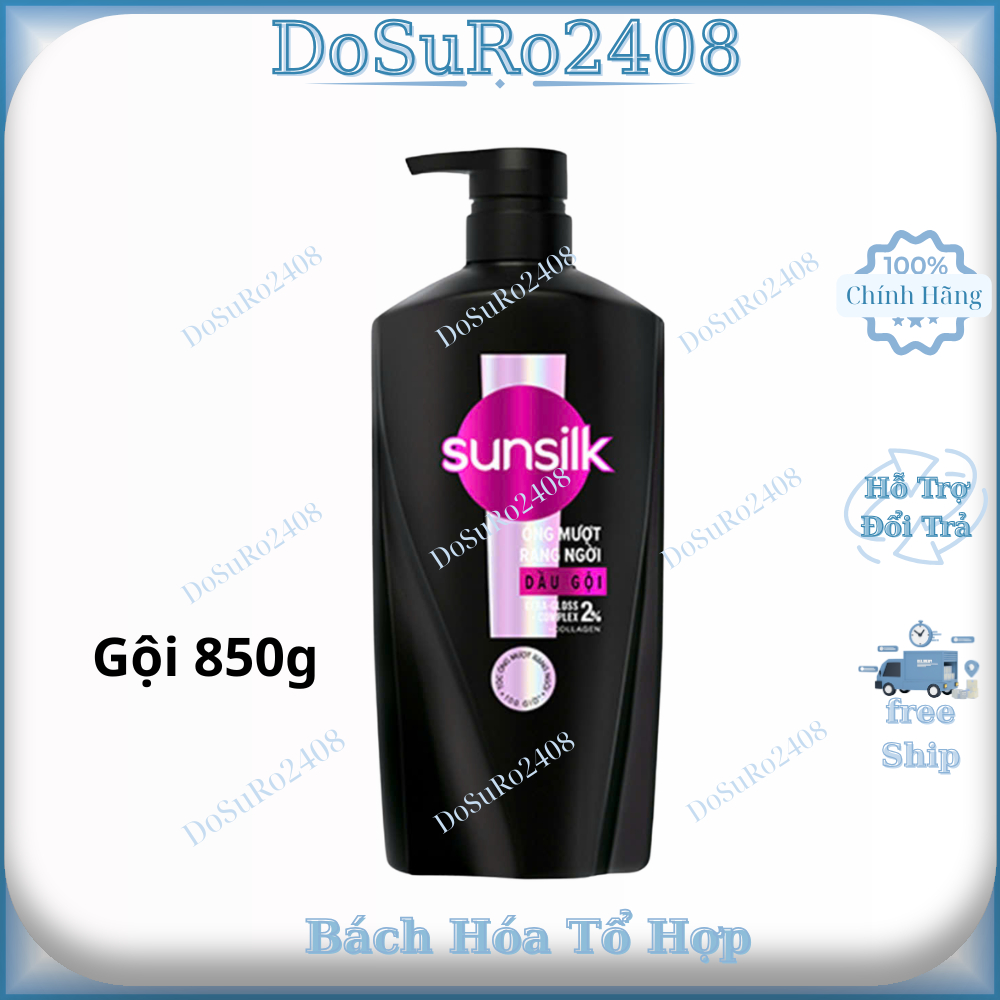 Dầu gội SUNSILK óng mượt rạng ngời, mềm mượt diệu kì 850g