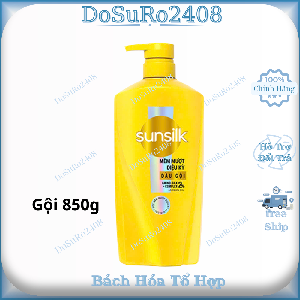 Dầu gội SUNSILK óng mượt rạng ngời, mềm mượt diệu kì 850g