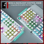 Bàn Phím Cơ Keycap Xuyên Led Gaming Màu Trắng AULA F2088 Nút Tròn Led Rgb Bàn Phím Máy Tính Laptop Pc Chơi Game Có Dây — ảnh 6