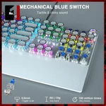 Bàn Phím Cơ Keycap Xuyên Led Gaming Màu Trắng AULA F2088 Nút Tròn Led Rgb Bàn Phím Máy Tính Laptop Pc Chơi Game Có Dây — ảnh 5