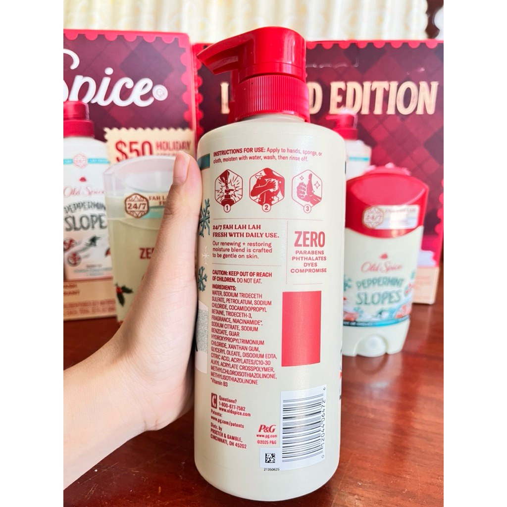 [CHÍNH HÃNG BAY AIR MỸ] BODY WASH SỮA TẮM OLD SPICE MỸ - TÁCH SET