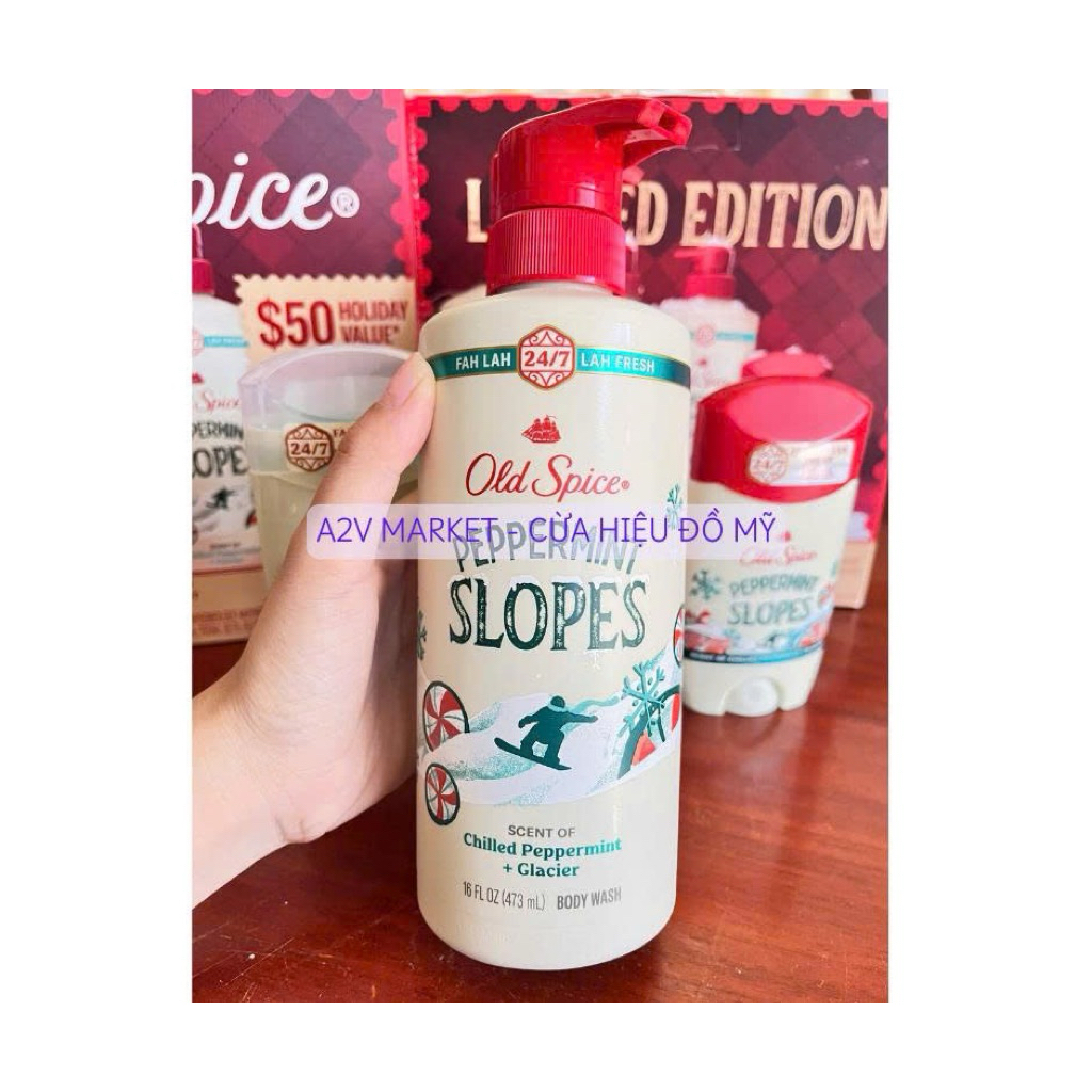 [CHÍNH HÃNG BAY AIR MỸ] BODY WASH SỮA TẮM OLD SPICE MỸ - TÁCH SET