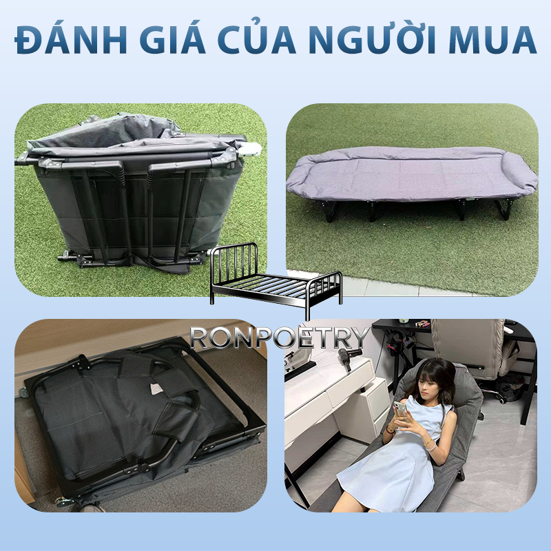 【GIÁ SỈ】 Giường Xếp Đệm Êm Văn Phòng Giường Gấp Gọn Di Động Thế Hệ Mới Siêu Bền Bảo Hành 12 Tháng