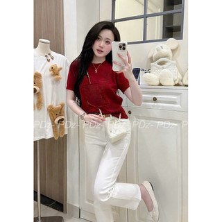 Áo cộc len thêu qc