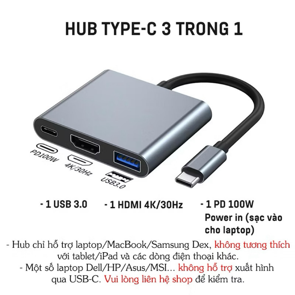 HUB Type C và HUB USB ra HDMI/USB/SD/TF/PD/RJ45 - HUB chia cổng chuyển đổi 3/7/8 in 1 cho Macbook/Laptop
