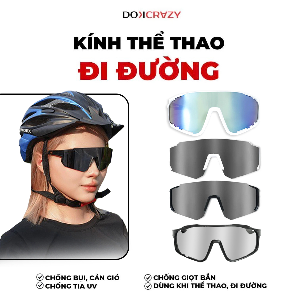 KÍNH RÂM TRÁNG GƯƠNG DOKCRAZY TREKKING, PICKLEBALL,THỂ THAO CẢN GIÓ CHO ...
