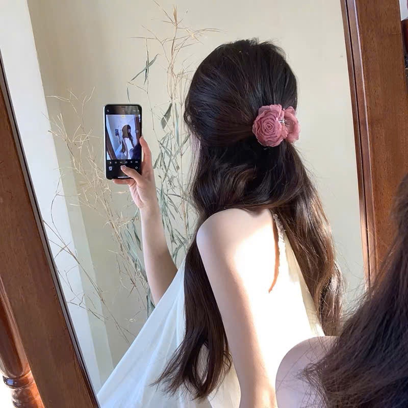 Kẹp Tóc Hoa Hồng Xinh Xắn – Phụ Kiện Tóc Nữ Công Chúa
