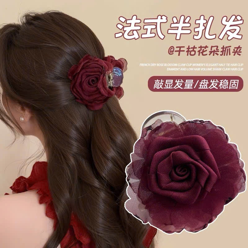 Kẹp Tóc Hoa Hồng Xinh Xắn – Phụ Kiện Tóc Nữ Công Chúa