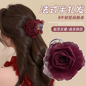 Kẹp Tóc Hoa Hồng Xinh Xắn – Phụ Kiện Tóc Nữ Công Chúa
