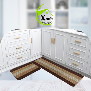 Thảm Trải Sàn Vân Kẻ Sóc Có Đệm Chống Trượt 48 x 148cm GD177 - Thảm Lau Chân Nhà Bếp Nhiều Màu