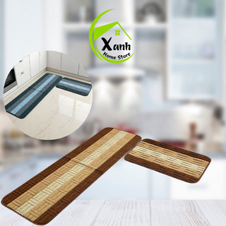 Thảm Trải Sàn Vân Kẻ Sóc Có Đệm Chống Trượt 48 x 148cm GD177 - Thảm Lau Chân Nhà Bếp Nhiều Màu