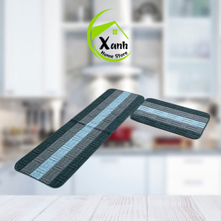 Thảm Trải Sàn Vân Kẻ Sóc Có Đệm Chống Trượt 48 x 148cm GD177 - Thảm Lau Chân Nhà Bếp Nhiều Màu