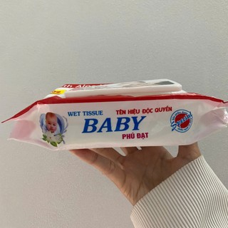 [Thùng 24 Gói] Khăn Giấy Ướt Baby Phú Đạt 100 Tờ Mềm Mịn, Dịu Nhẹ, An Toàn Cho Da Bé