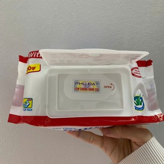 [Thùng 24 Gói] Khăn Giấy Ướt Baby Phú Đạt 100 Tờ Mềm Mịn, Dịu Nhẹ, An Toàn Cho Da Bé