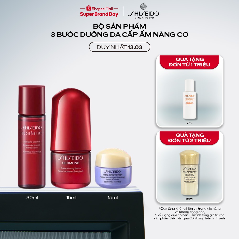 Bộ sản phẩm 3 bước dưỡng da cấp ẩm nâng cơ (UTM 3.0 15ML, EUD 30ML, VPN CREAM 15ML)