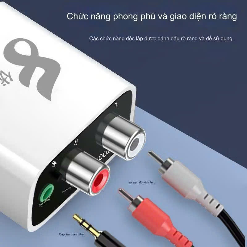 Bộ Yosheng Thu Phát Âm Thanh Chuyển Bluetooth 5.0 ra RCA và 3.5mm,Trực Tiếp Khuếch Đại Âm Nhạc Chất Lượng Cao cho loa,