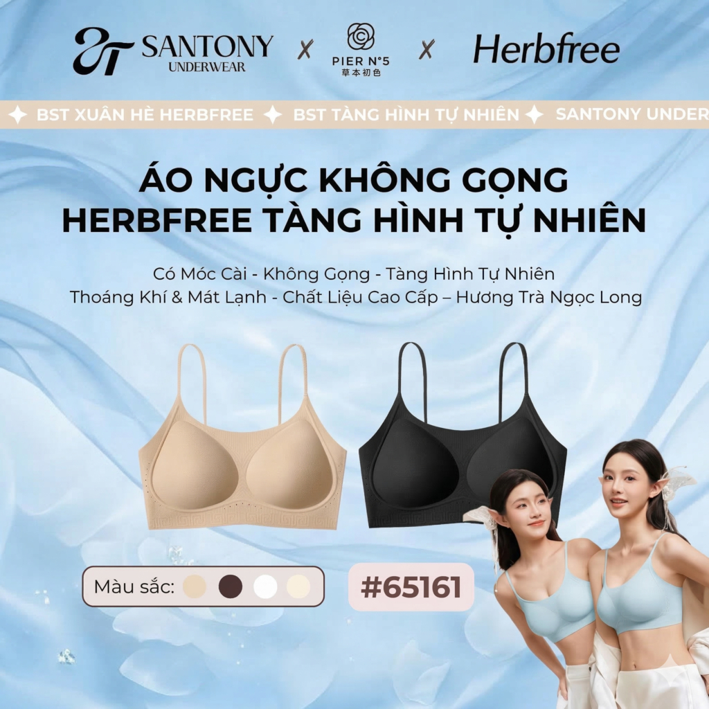 Áo Ngực Đi Biển Tàng Hình Santony 65161 & 65156 - Họa Tiết Gấm Tống Phong Thủy PIER N°5