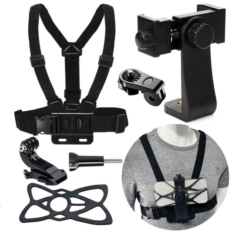 Bộ Dây Đai Đeo Ngực Gắn Điện Thoại, Camera Hành Trình, Gopro,..Đa Dạng Mẫu Mã và Phụ Kiện Chắc Chắn Quay Video Phóng Sự