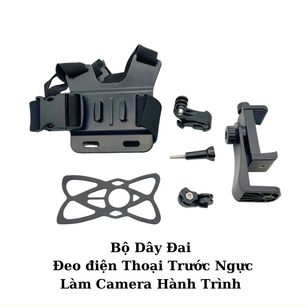 Bộ Dây Đai Đeo Ngực Gắn Điện Thoại, Camera Hành Trình, Gopro,..Đa Dạng Mẫu Mã và Phụ Kiện Chắc Chắn Quay Video Phóng Sự