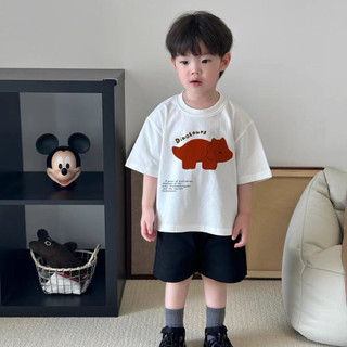 Áo phông cộc tay hoạ tiết hoạt hình cho bé trai